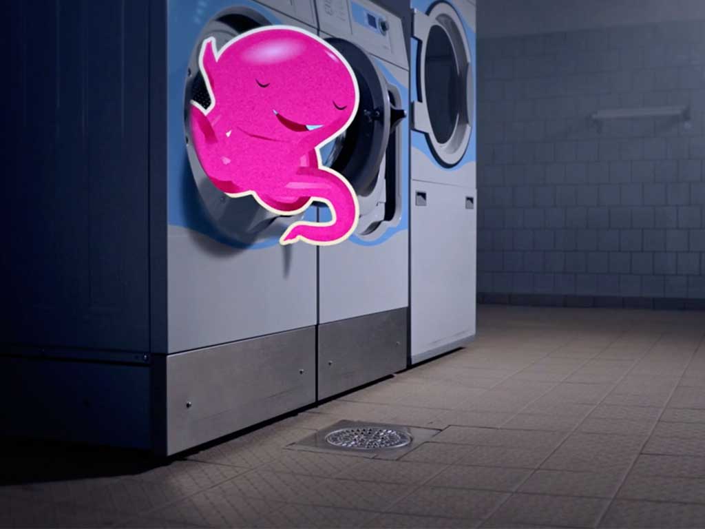 King, Candy Crush Saga Present Octopus in Electrolux Professional Washer